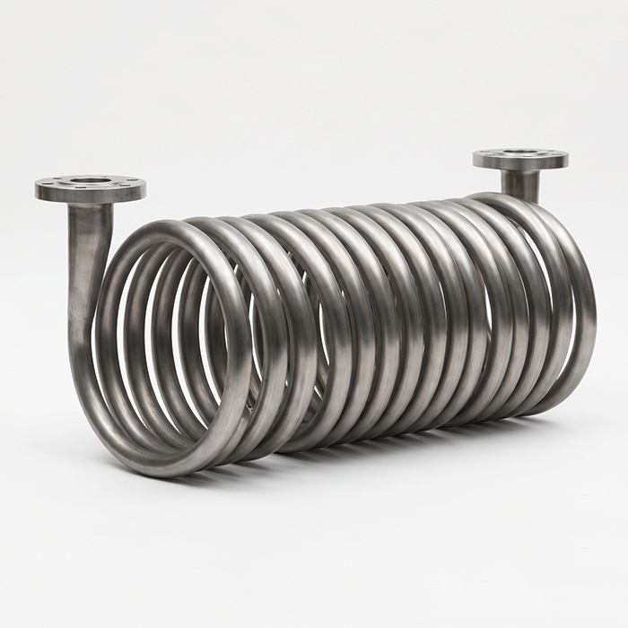 Thick-wall titanium coil - special for petrochemical industry
