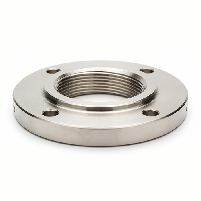 Female thread titanium flange